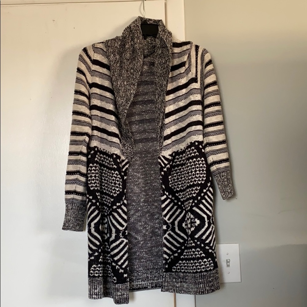 Free People black and grey striped sweater